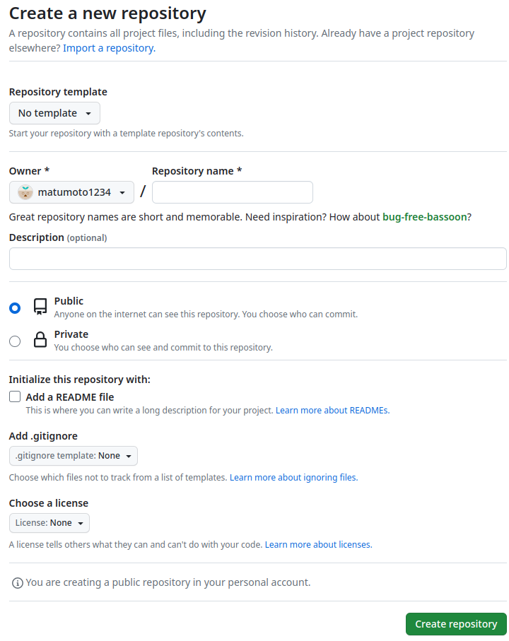 github-creating-repository